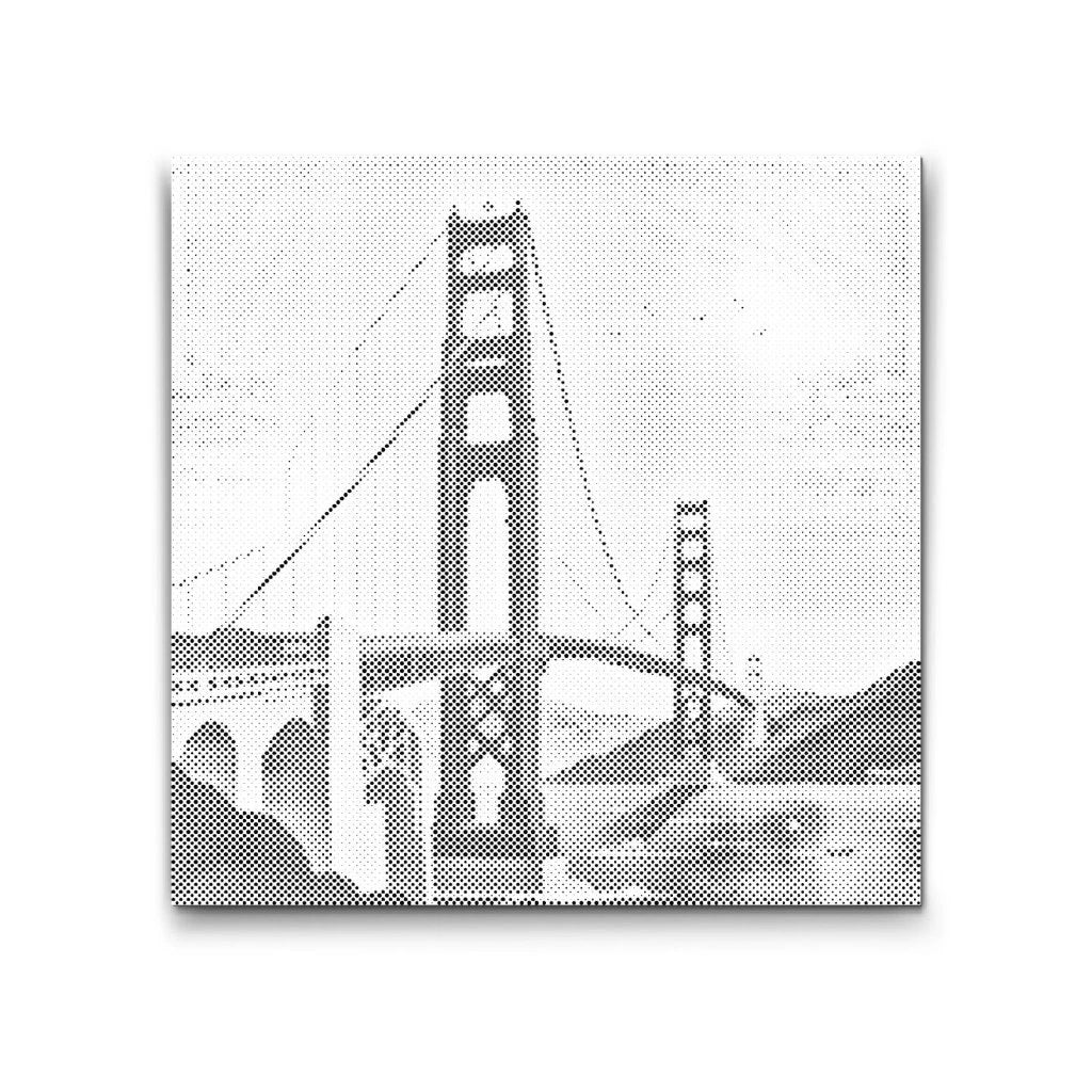 Dot Painting der Golden Gate Bridge in San Francisco