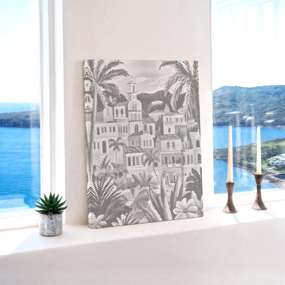 Mediterranean Palm City | Dot Painting Kit