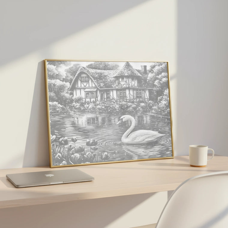 Swan at the Lake dot painting kit