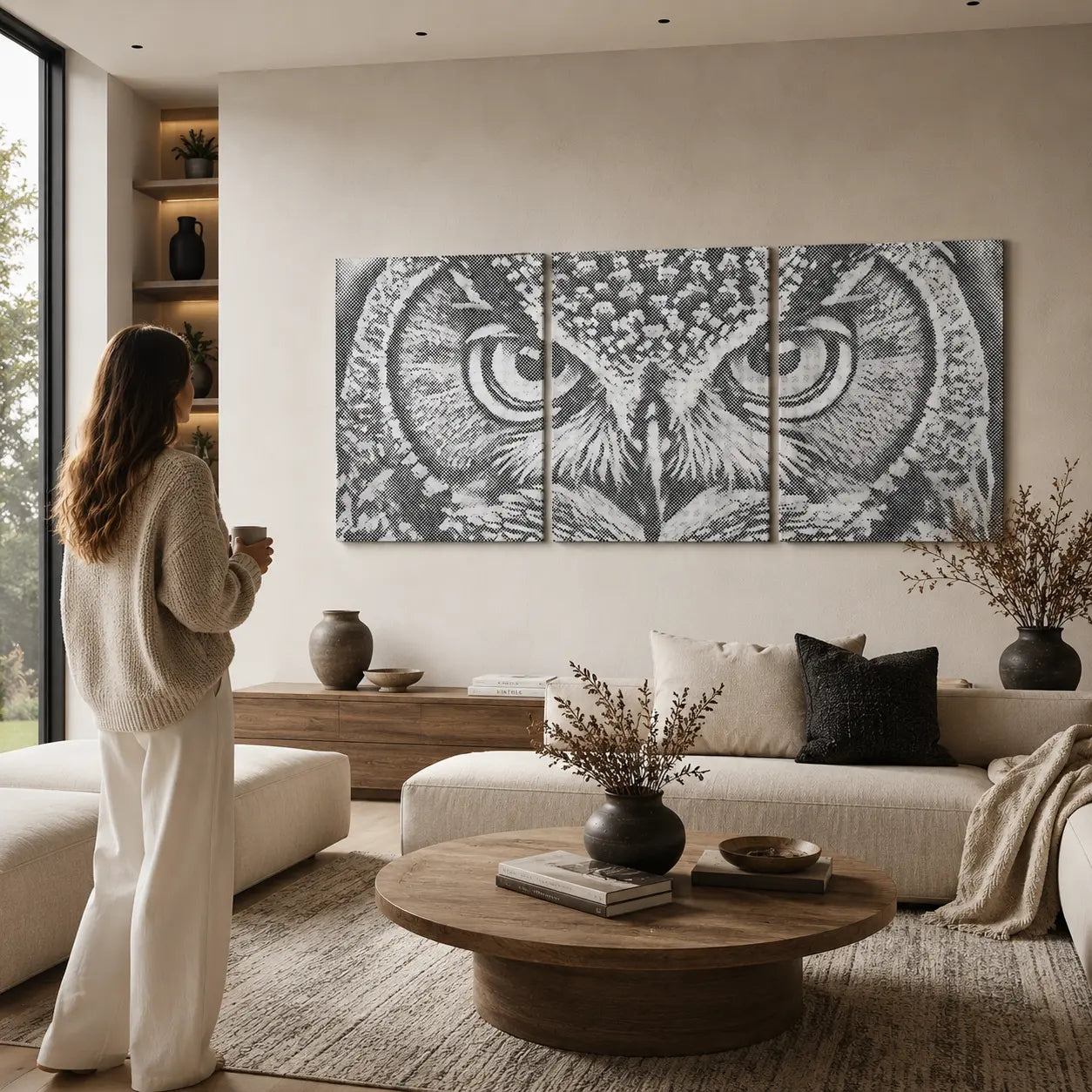 Wisdom of the Owl Triptych | Dot Painting Kit