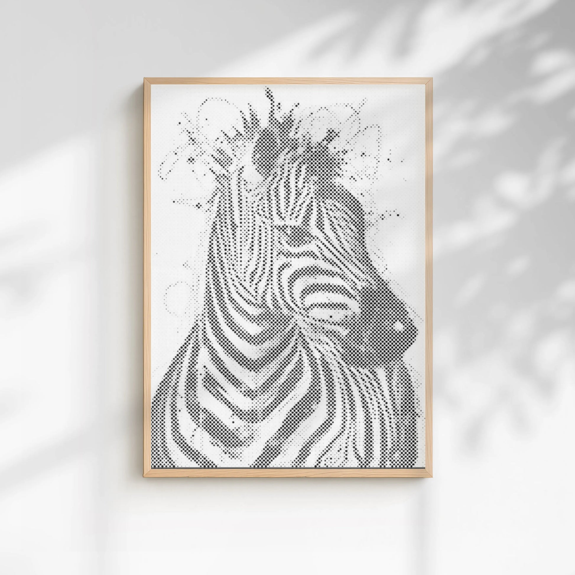 Zebra Wall Art Modern Dot Painting Kit