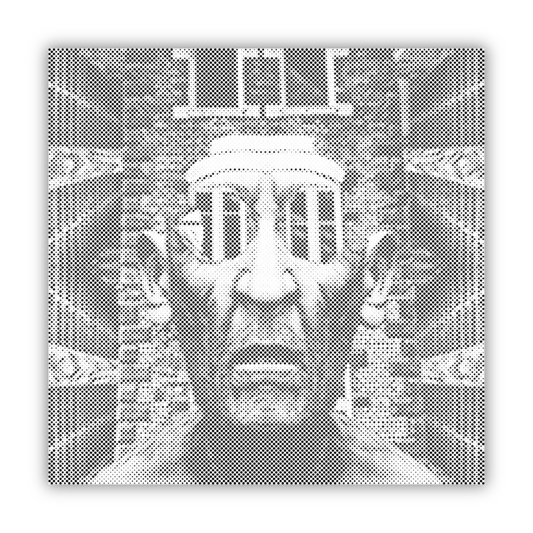 Porträt eines furcht einflößenden Mannes mit intensivem Blick – ausdrucksstarke Wandkunst in kraftvollem Stil