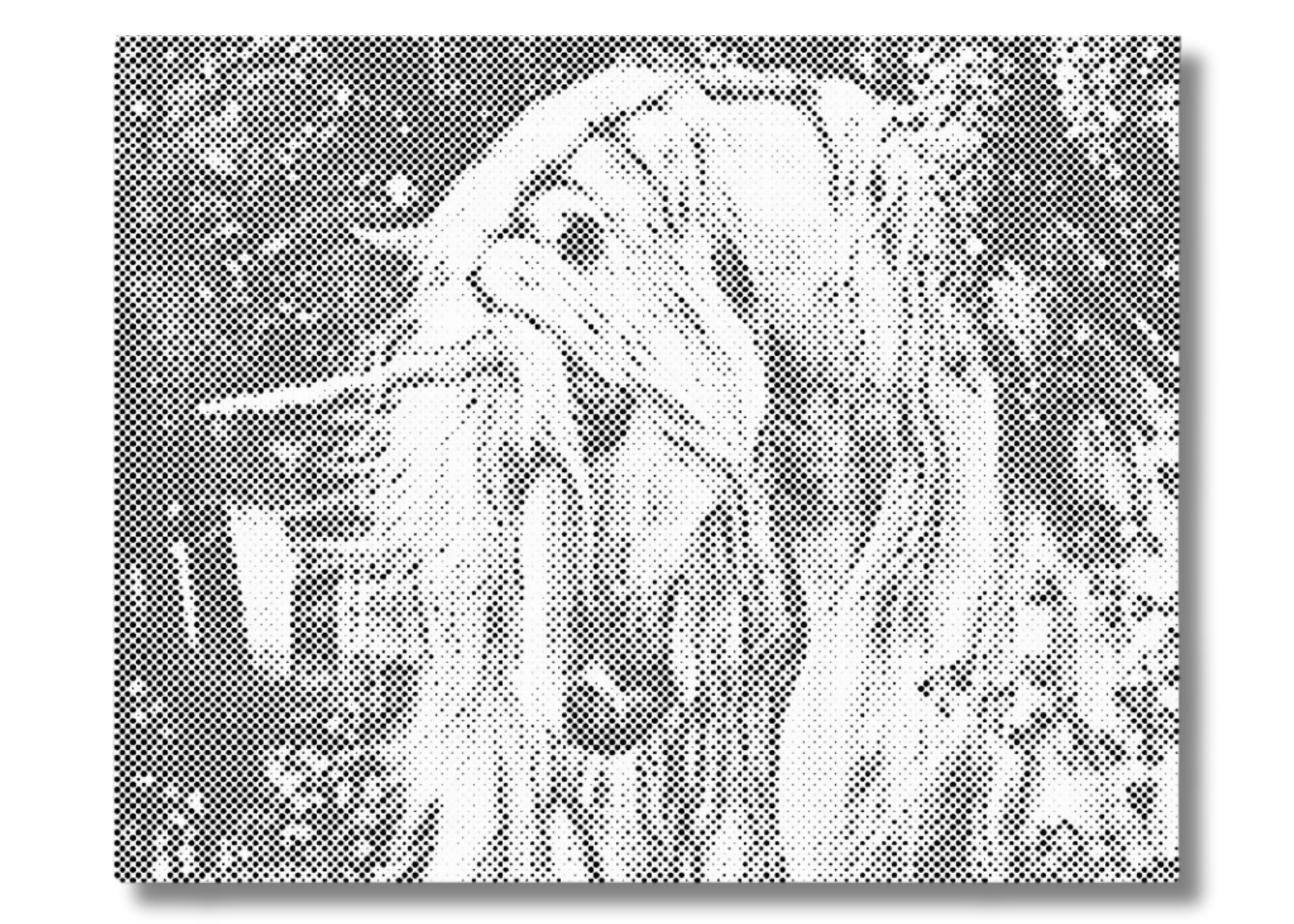 Dot Painting eines Einhorns mit fließender Mähne – magische Wandkunst im Fantasiestil