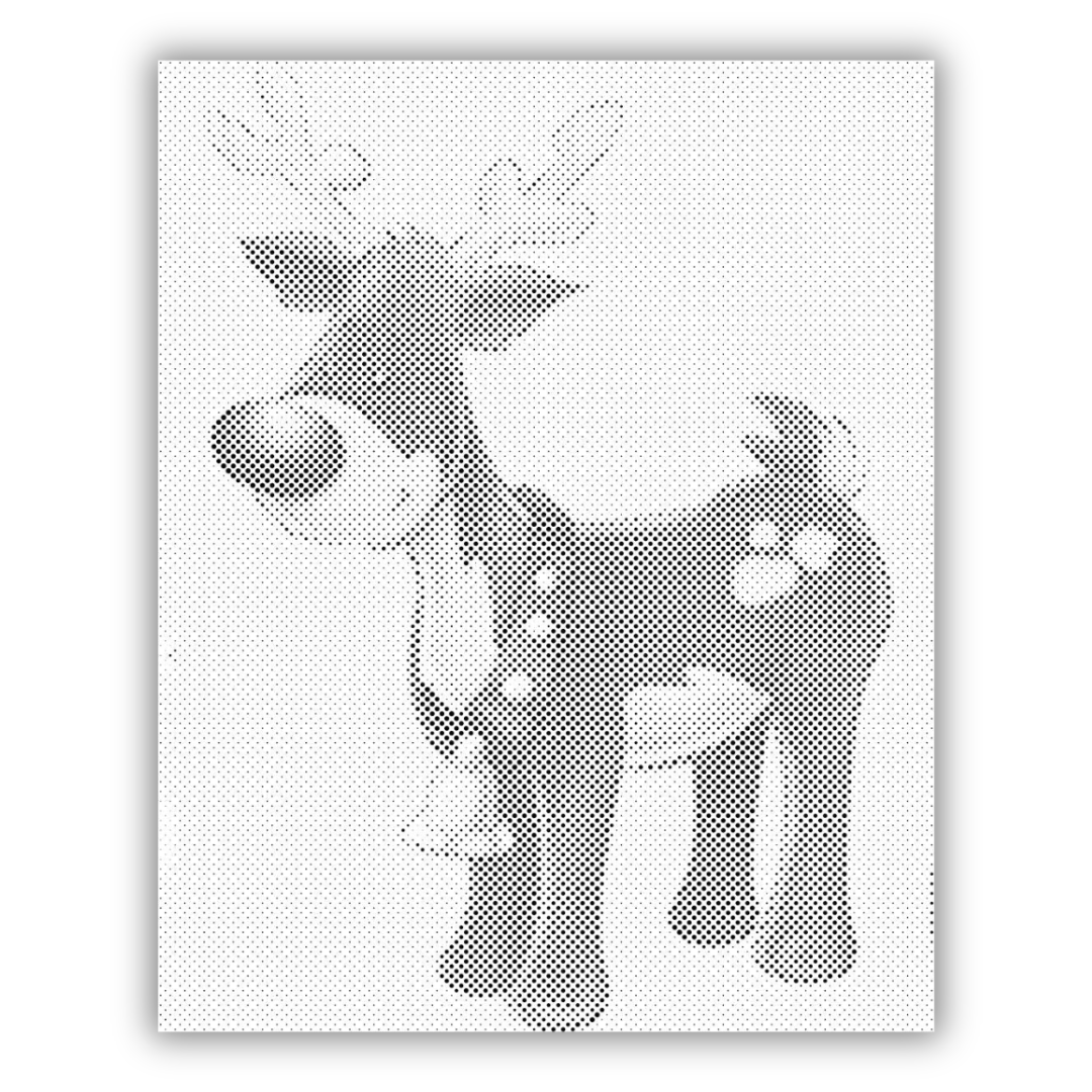 Rudolph, das rotnasige Rentier Dot Painting – Dein festliches Kunstwerk, Punkt für Punkt