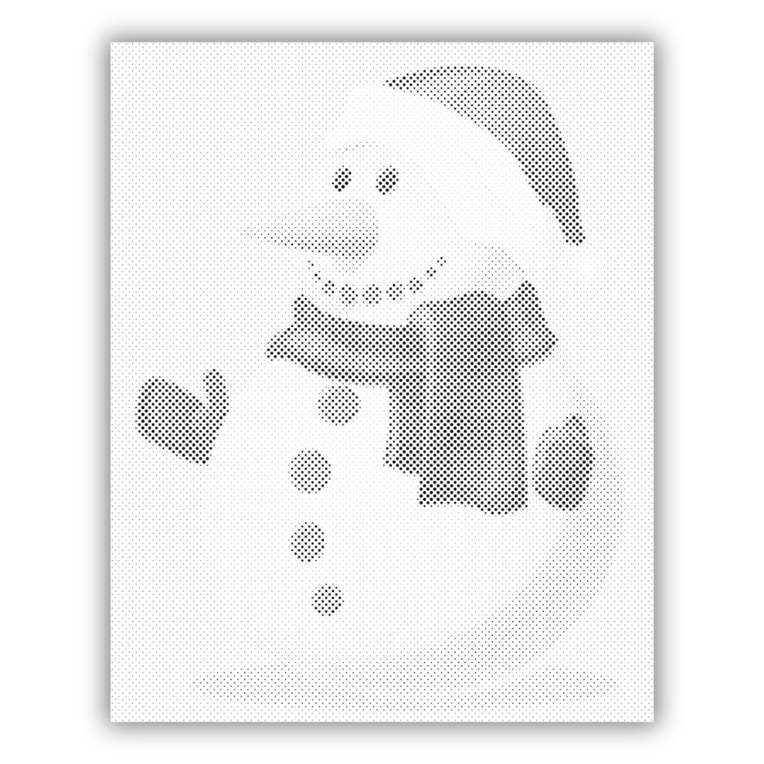 Schneemann Dot Painting – Winterzauber Punkt für Punkt gestalten