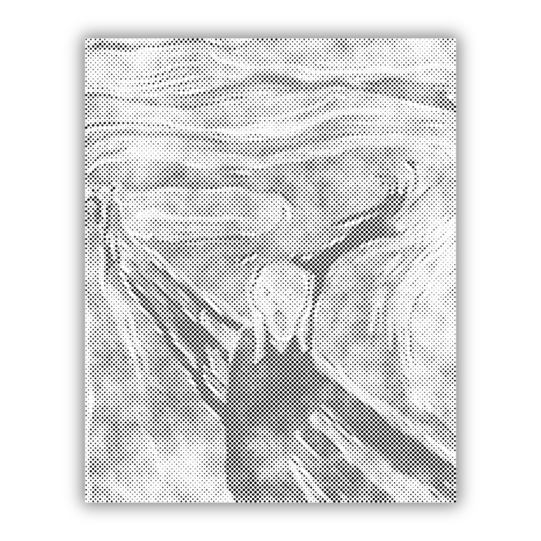 Edvard Munch The Scream | Dot Painting Kit finished dot painting artwork