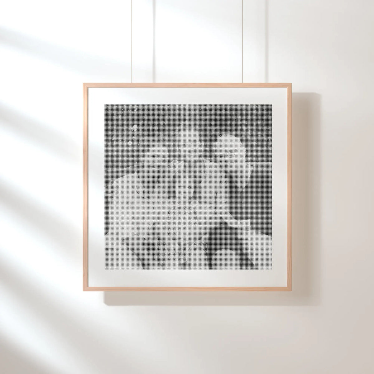 Custom square photo dot painting