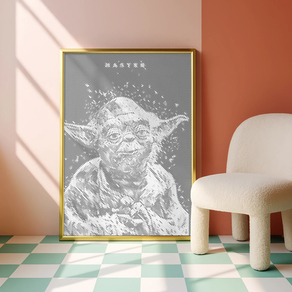 The Quiet Master | Dot Painting Kit finished dot painting artwork
